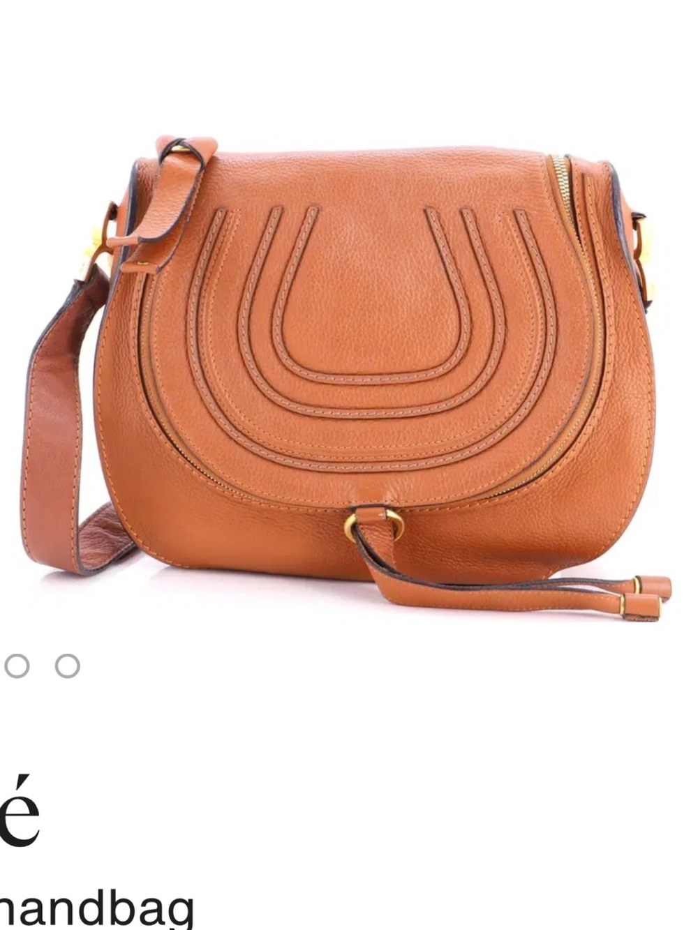 Chloe - Marcie Saddle Bag, Very Good Condition, leather and interior like new! - Picture 3 of 12